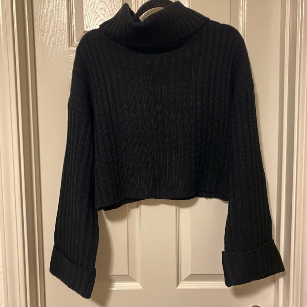 Cropped Turtleneck Sweater